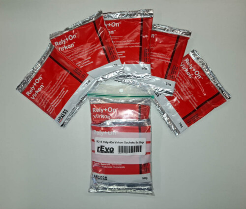 R218 – Rely +On Virkon Sachets 5 x 50gr